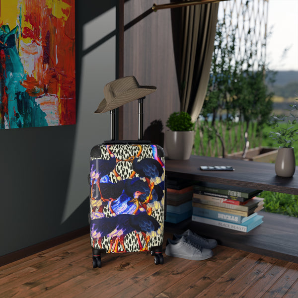 PRINTED LUXURIOUS TRAVEL SUITCASE