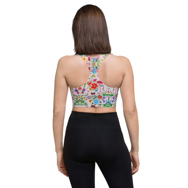 Jardin Print Longline Sports Bra